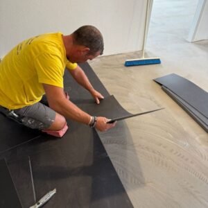 Verlegung von flexiblem Vinyl