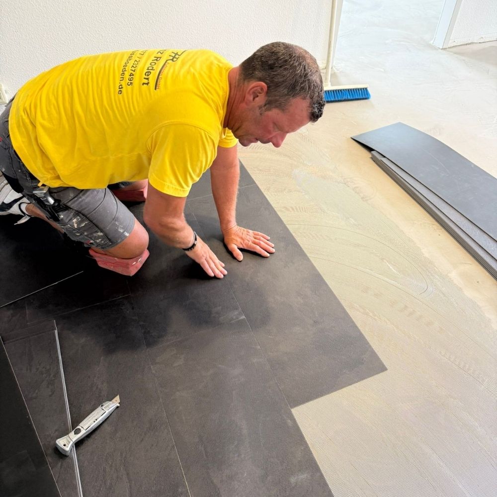 Verlegung von flexiblem Vinyl