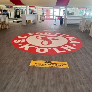 Vinylboden mit Fotoeinarbeitung "Fortuna Köln"