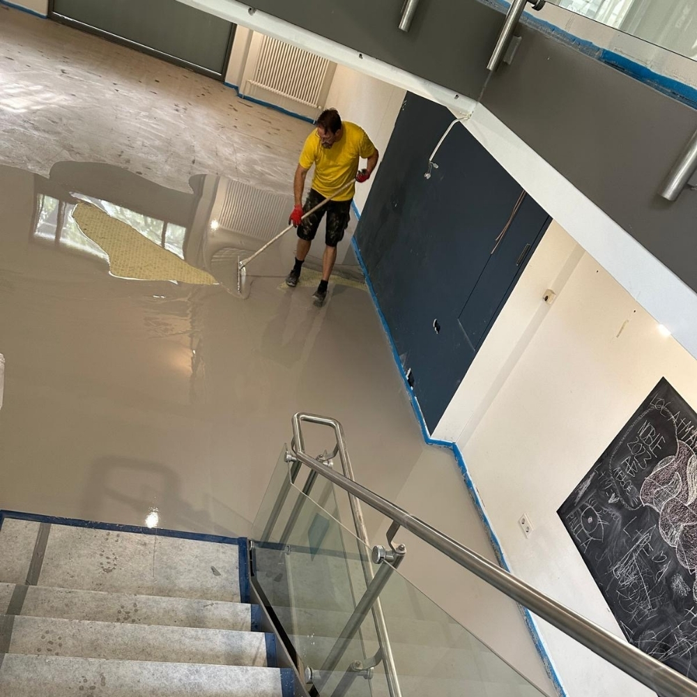 Unterbodenvorbereitung für Linoleum Verlegung